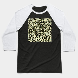 Leopard Pattern in Mint Green on Oatmeal Baseball T-Shirt